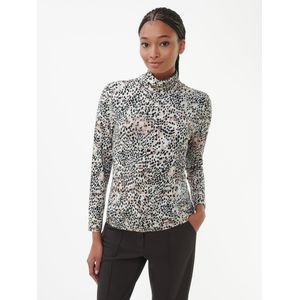 Shirt opstaand kraagje Van BASLER beige