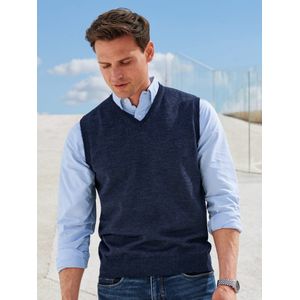 Slip-over 100% scheerwol Van Peter Hahn blauw