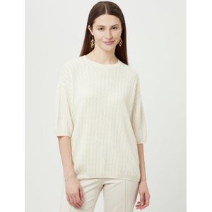 Trui ronde hals Van Peter Hahn wit