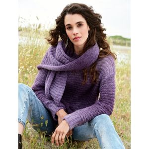 Trui ronde hals Van Inkadoro paars