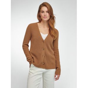 Vest zijde en kasjmier Van include bruin