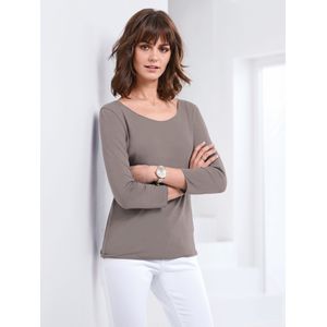 Shirt 3/4-­mouw­en Van Peter Hahn beige