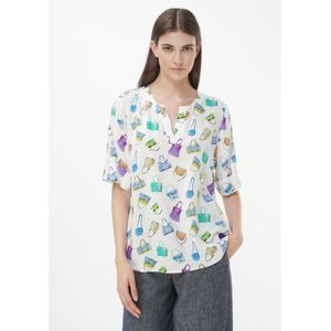 Blouse halve mouwen Van Peter Hahn wit