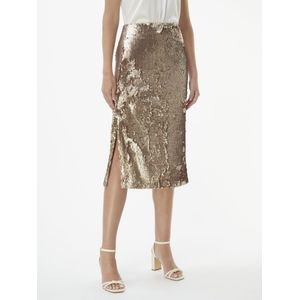 Rok pailletten Van Fadenmeister Berlin beige