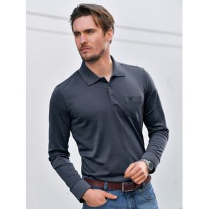 Poloshirt lange mouwen Van Bugatti blauw