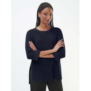 Lange trui 100% SUPIMA®-coton Van Peter Hahn blauw