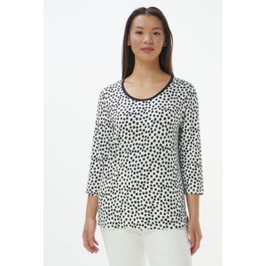 Shirt ronde hals en 3/4 mouwen Van Anna Aura wit