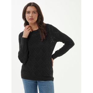 Trui ronde hals Van Anna Aura zwart