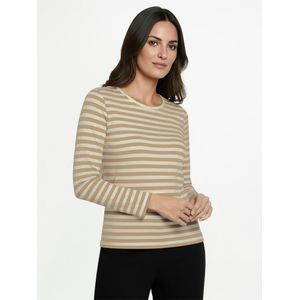 T-shirt ronde hals Van Peter Hahn beige