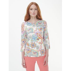 Shirt ronde hals Van Peter Hahn wit