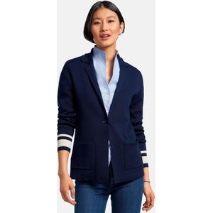 Tricotblazer 100% katoen lange mouwen Van Peter Hahn blauw