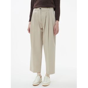 Wide Fit-7/8-broek Van Peter Hahn beige