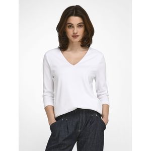 Shirt 100% katoen V-hals Van Efixelle wit