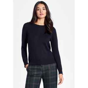 Trui 100% katoen ronde hals Van Peter Hahn blauw