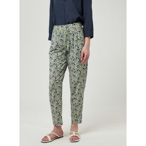 Enkellange bandplooibroek Karla Van Green Cotton wit