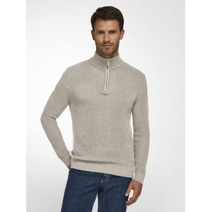 Trui opstaande kraag Van Louis Sayn beige