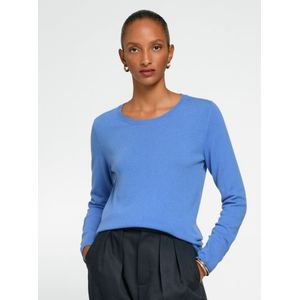 Trui scheerwol en kasjmier ronde hals Van Peter Hahn blauw