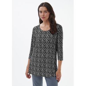 Shirt ronde hals en 3/4-mouwen Van Emilia Lay zwart