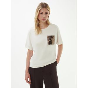 Shirt ronde hals Van oui wit