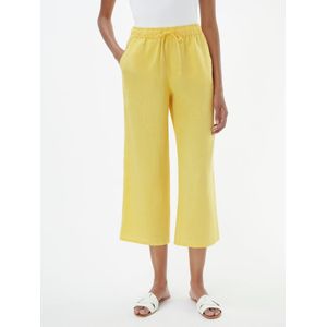 7/8-comfortbroek pasvorm Cornelia 100% linnen Van Peter Hahn geel
