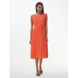 Geplooide jurk Van BASLER oranje