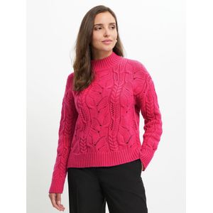 Trui in mix scheerwol en kasjmier Van include pink