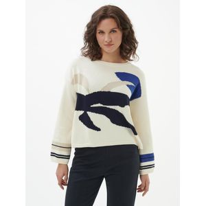 Trui ronde hals Van Peter Hahn wit