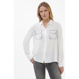 Overhemdblouse Van BASLER wit