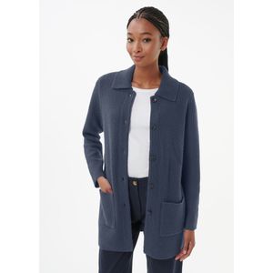 Lang vest in kasjmiermix Van Peter Hahn blauw