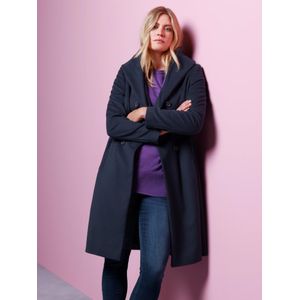Double-­breasted jas capuchon Van Anna Aura blauw