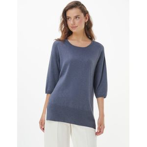 Trui ronde hals en 3/4-mouwen Van include blauw