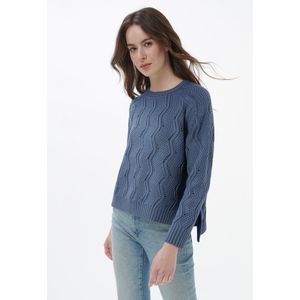 Trui ronde hals 100% SUPIMA-katoen Van Peter Hahn blauw