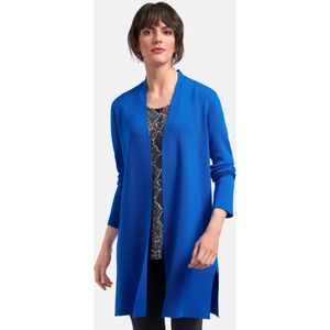Lang vest 100% scheerwol lange mouwen Van Peter Hahn blauw