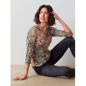 Shirt ronde hals en 3/4-mouwen Van Peter Hahn multicolour