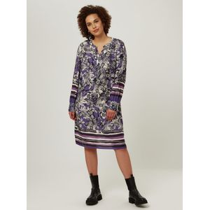 Jurk ronde hals Van Emilia Lay paars