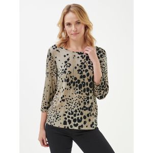 Shirt ronde hals Van Monari beige