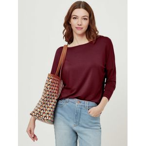 Shirt ronde hals en lange mouwen Van DAY.LIKE rood