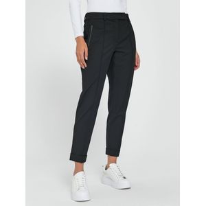 Enkellange broek haakjessluiting Van BASLER zwart