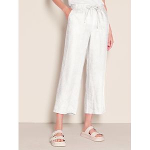 7/8-comfortbroek pasvorm Cornelia 100% linnen Van Peter Hahn wit