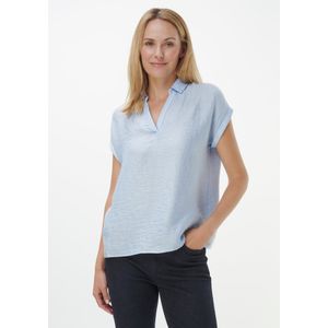 Blouse V-hals Van Peter Hahn blauw