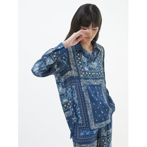 Blouse lange mouwen Van Peter Hahn blauw