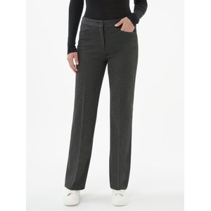 Enkellange Straight Fit-broek Van Peter Hahn grijs