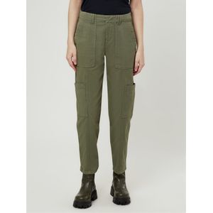 Enkellange ‘straight fit’ broek Van DAY.LIKE groen