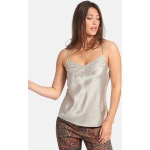 Top 100% zijde spaghettibandjes Van Peter Hahn Seidenreich beige