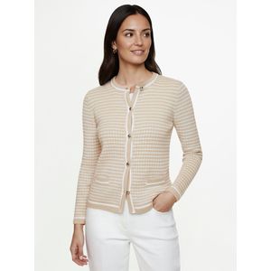 Vest ronde hals Van Peter Hahn beige