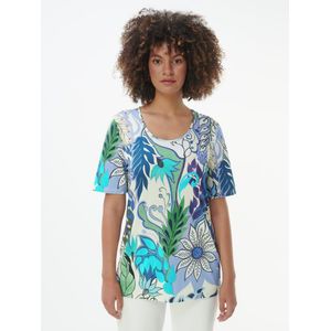 Overhemd ronde hals Van Anna Aura blauw