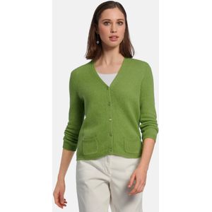 Peter Hahn Cashmere - Vest - Groen - 100% Kasjmier