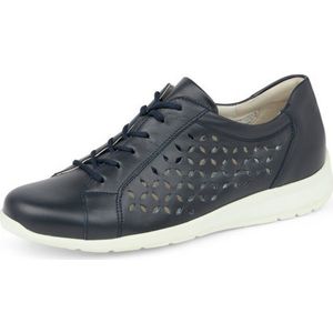 Waldläufer - Veterschoenen - Blauw - Rundnappaleer - Comfortbreedte H