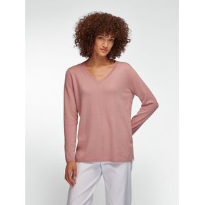 Trui 100% kasjmier V-hals Van Peter Hahn roze