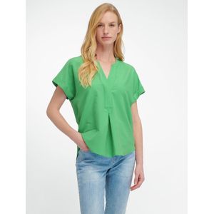 Shirtblouse ronde hals Van Peter Hahn groen